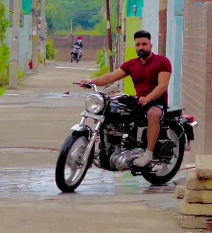 Rana Balachauria with his Royal Enfield
