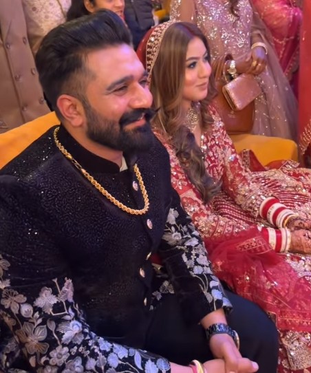 Rana Balachauria with his wife on their wedding day