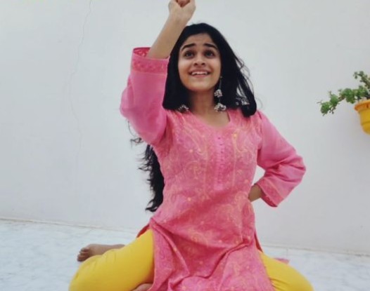 Reeva Rachh while practising dancing