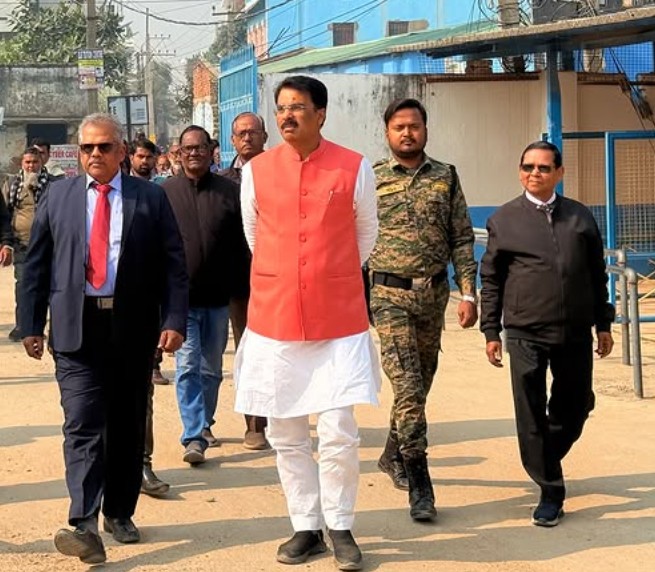 Sanjay Saraogi during a round in Darbhanga city