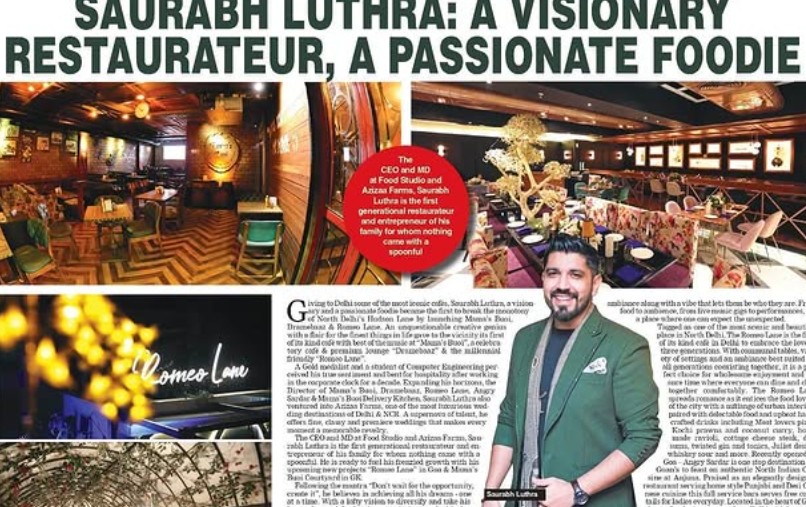 Saurabh Luthra's story being published in a newspaper