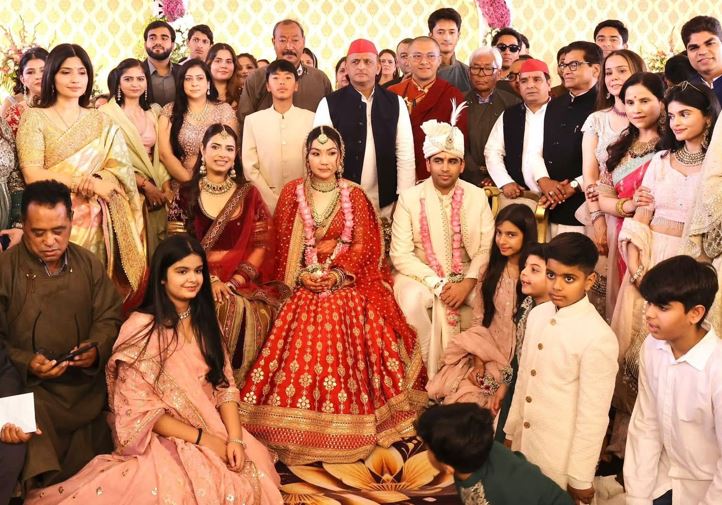 Sering and Aryan Yadav during their marriage function