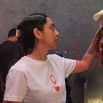 Shazia Samji's tattoo on the left forearm