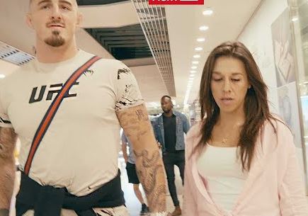 Tom Aspinall with Justyna Groniecka