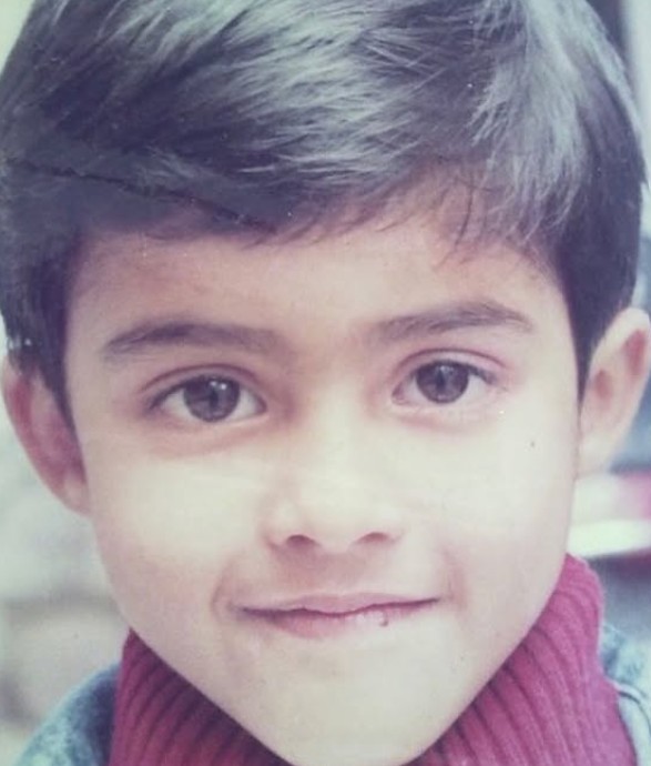 A childhood picture of Akshun Mahajan