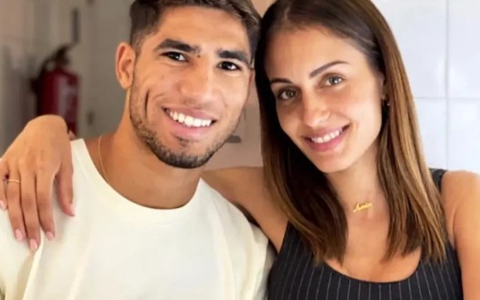 Achraf Hakimi with Hiba Abouk