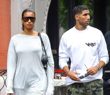 Achraf Hakimi with Imaan Hammam