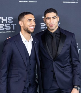 Achraf Hakimi with his brother