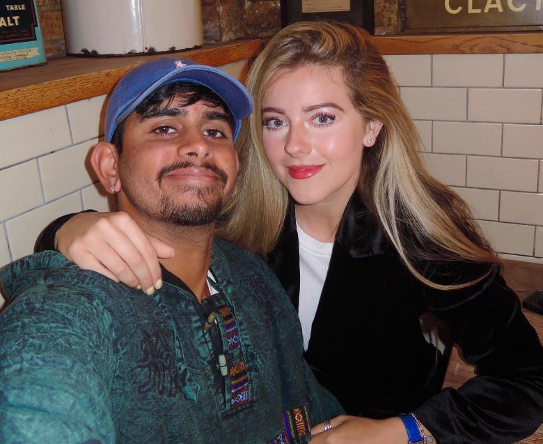 Adithya Ashok with his girlfriend