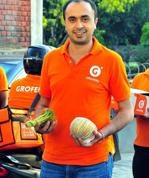 Albinder Singh Dhindsa while promoting Grofers