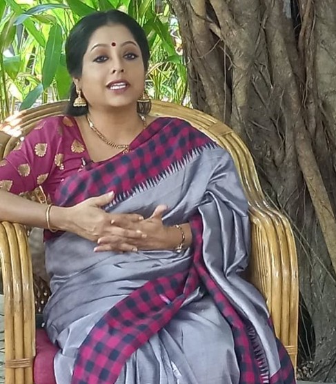 An old picture of Ranjini Menon from a talk show