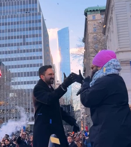 Babbulicious (right) with Zohran Mamdani