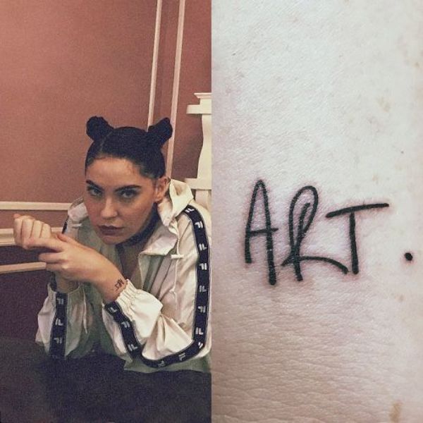 Bishop Briggs' ART tattoo