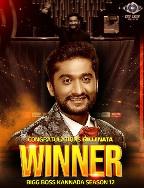 Gilli Nata on the poster of the reality show Bigg Boss Season 12