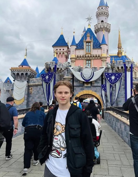 Ilia Malinin during a trip to Disney Land