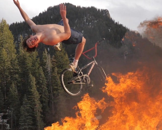 Nick Shirley while performing a stunt in one of his old videos