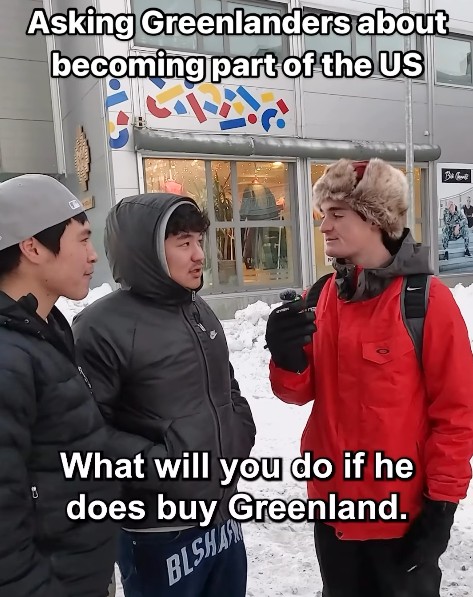 Nick Shirley while questioning Greenlanders in January 2025