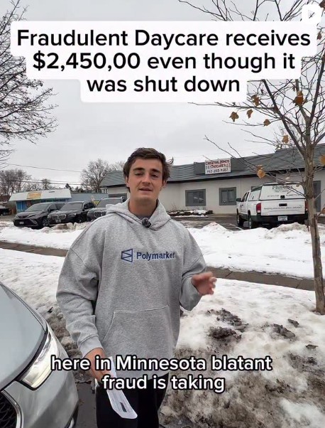 Nick Shirley while speaking about child care and health firms run by Somalis in Minnesota