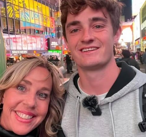 Nick Shirley with his mother