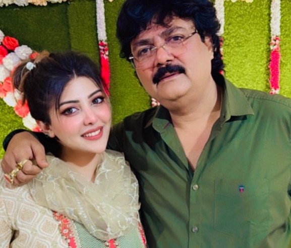 Pamela Goswami with her father