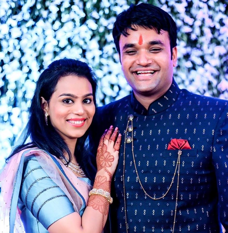 Pratik Jain with his wife