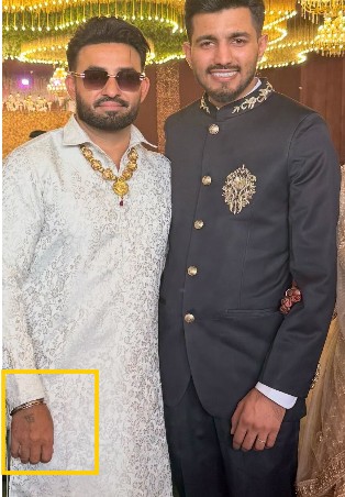 Resham Singh Anmol's tattoo on his right hand