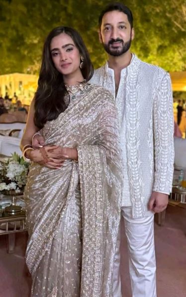 Rutuja Patil with Jay Pawar after their engagement