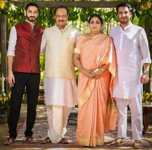 Rutuja Patil's husband, Jay Pawar with his family