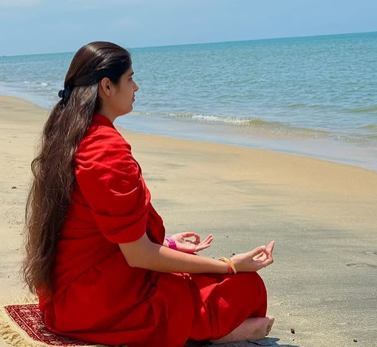 Sadhvi Prem Baisa while meditating