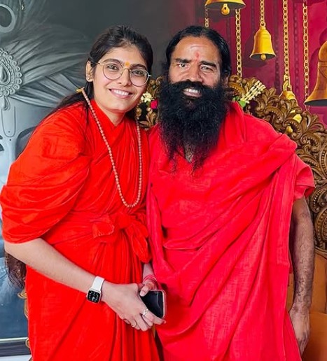 Sadhvi Prem Baisa with Baba Ramdev
