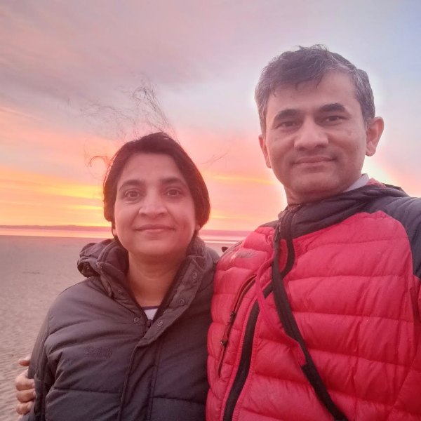 Sangram Patil with his wife