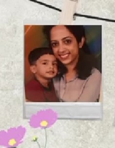 Sharada Iyer with her child