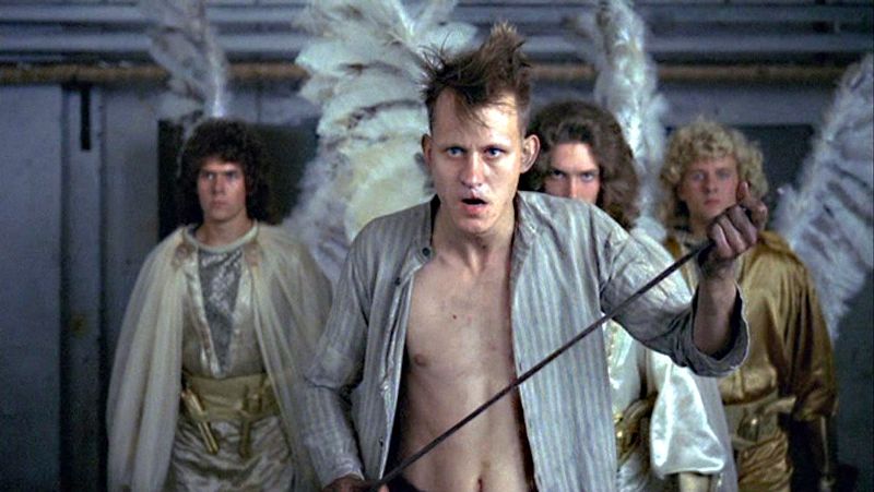 Stellan Skarsgård as 'Sven' in the film 'The Simple-Minded Murderer' (1982)