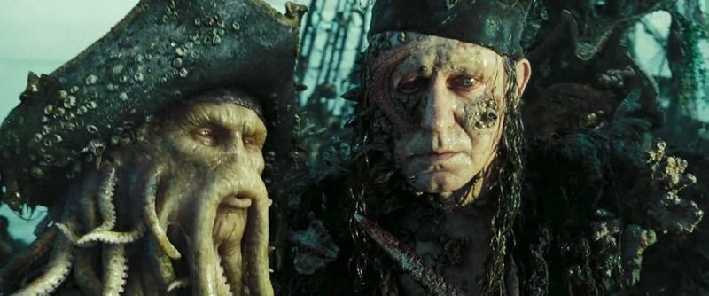 Stellan Skarsgård (right) as 'Bootstrap Bill Turner' in a still from the film 'Pirates of the Caribbean: Dead Man's Chest' (2006)