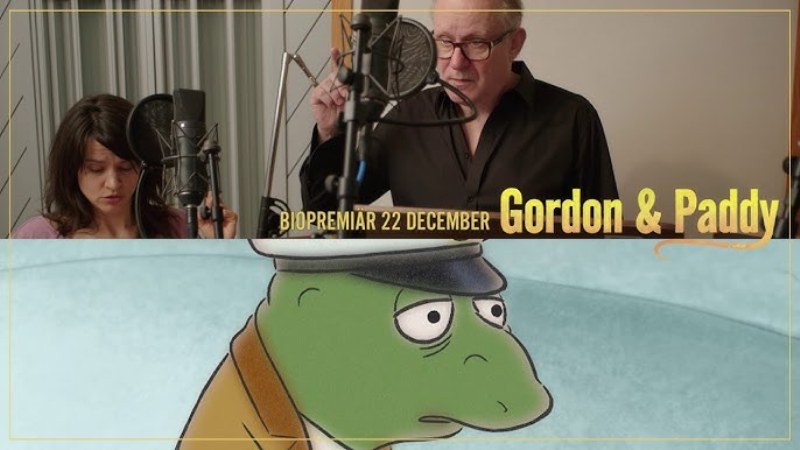 Stellan Skarsgård while dubbing for 'Gordon & Paddy' (2017)