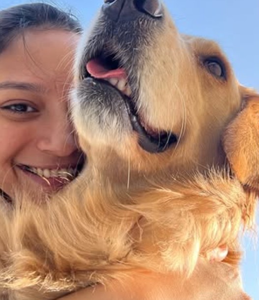 Tamanna Katoch with her pet