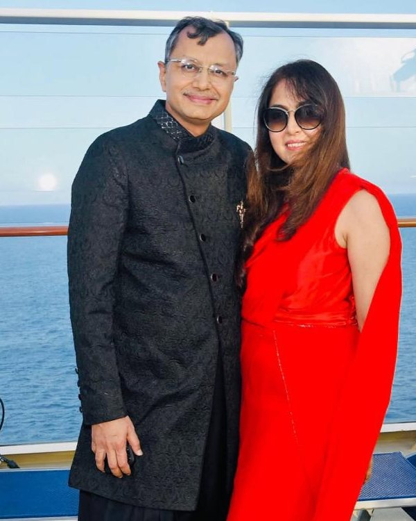 Tarun Garg with his wife