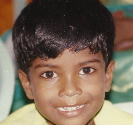 A childhood picture of Dhakshineswar Suresh
