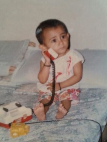 A childhood picture of Sumaira Shaikh