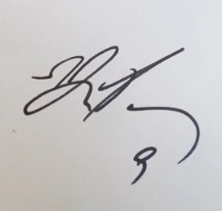 An autograph by Imad Wasim