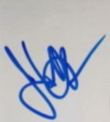An autograph by James Van Der Beek