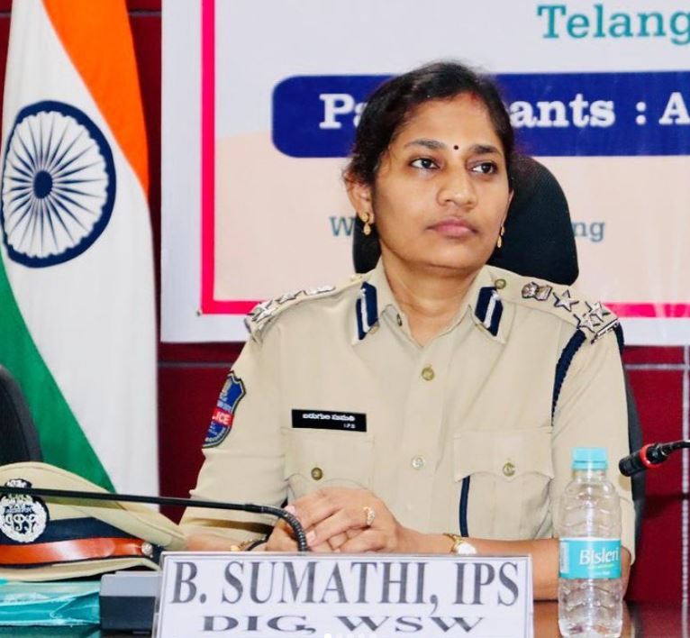 B Sumathi, when she was appointed as DIG, Women Safety Wing, Telangana