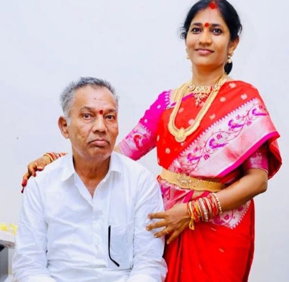 B Sumathi with her father