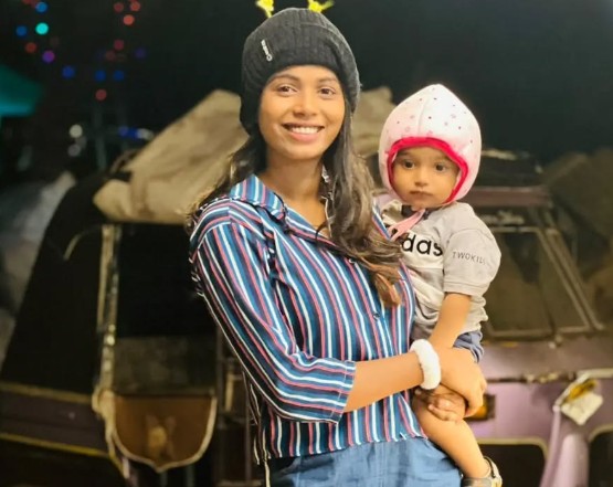 Chinnu Pappu with her son