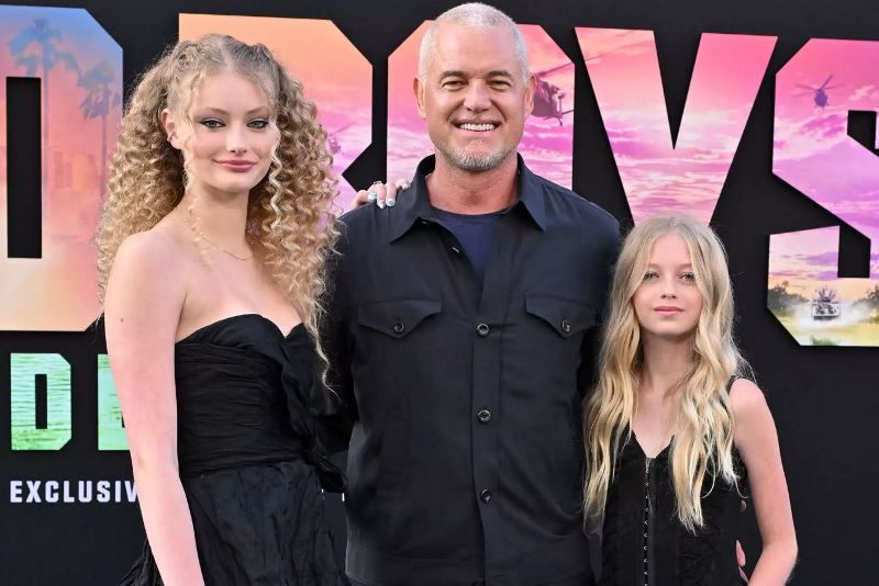 Eric Dane with his daughters, Billie Beatrice Dane (left) and Georgia Geraldine Dane (right)