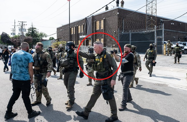 Gregory Bovino outside the Broadview ICE Facility in September 2025