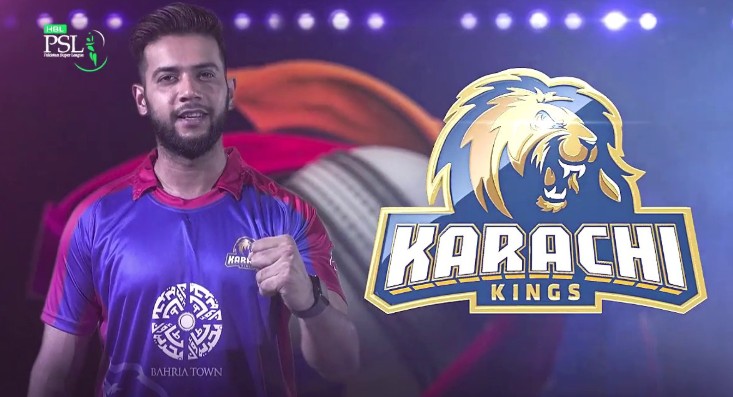 Imad Wasim on the poster of Karachi Kings, a Twenty20 team