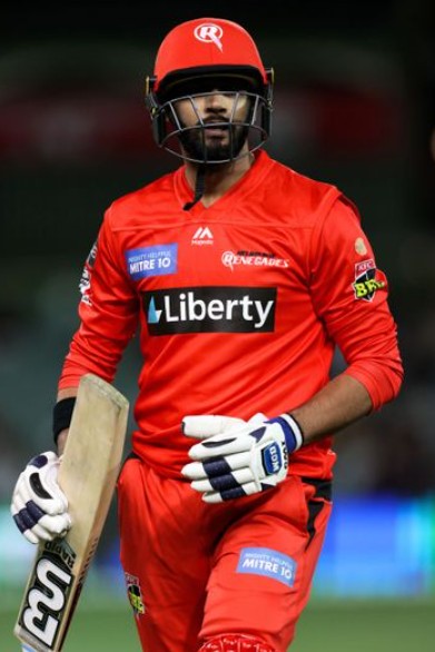 Imad Wasim while playing for Melbourne Renegades for the Big Bash League