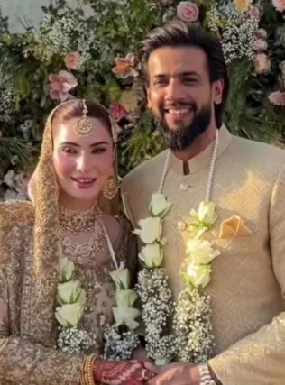 Imad Wasim with his second wife