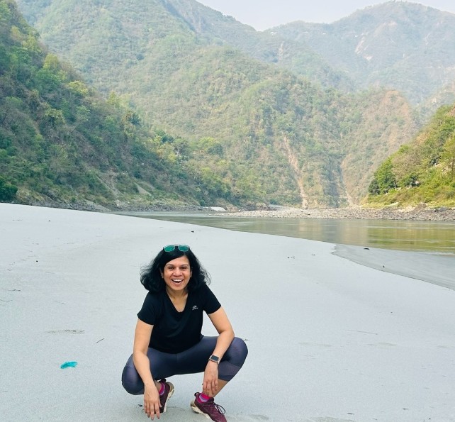 Irina Ghose during a trip